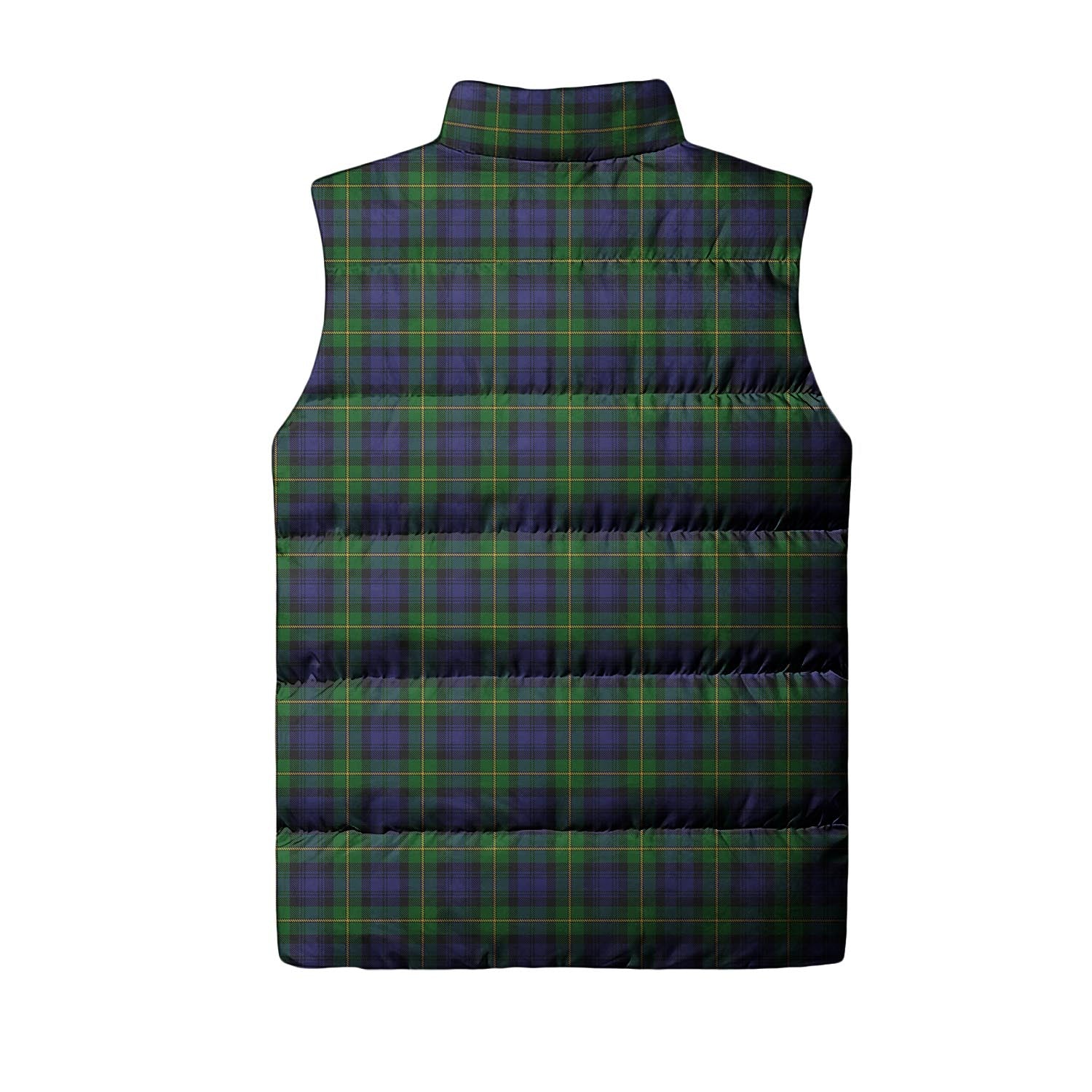 Gordon Tartan Sleeveless Puffer Jacket with Family Crest - Tartanvibesclothing