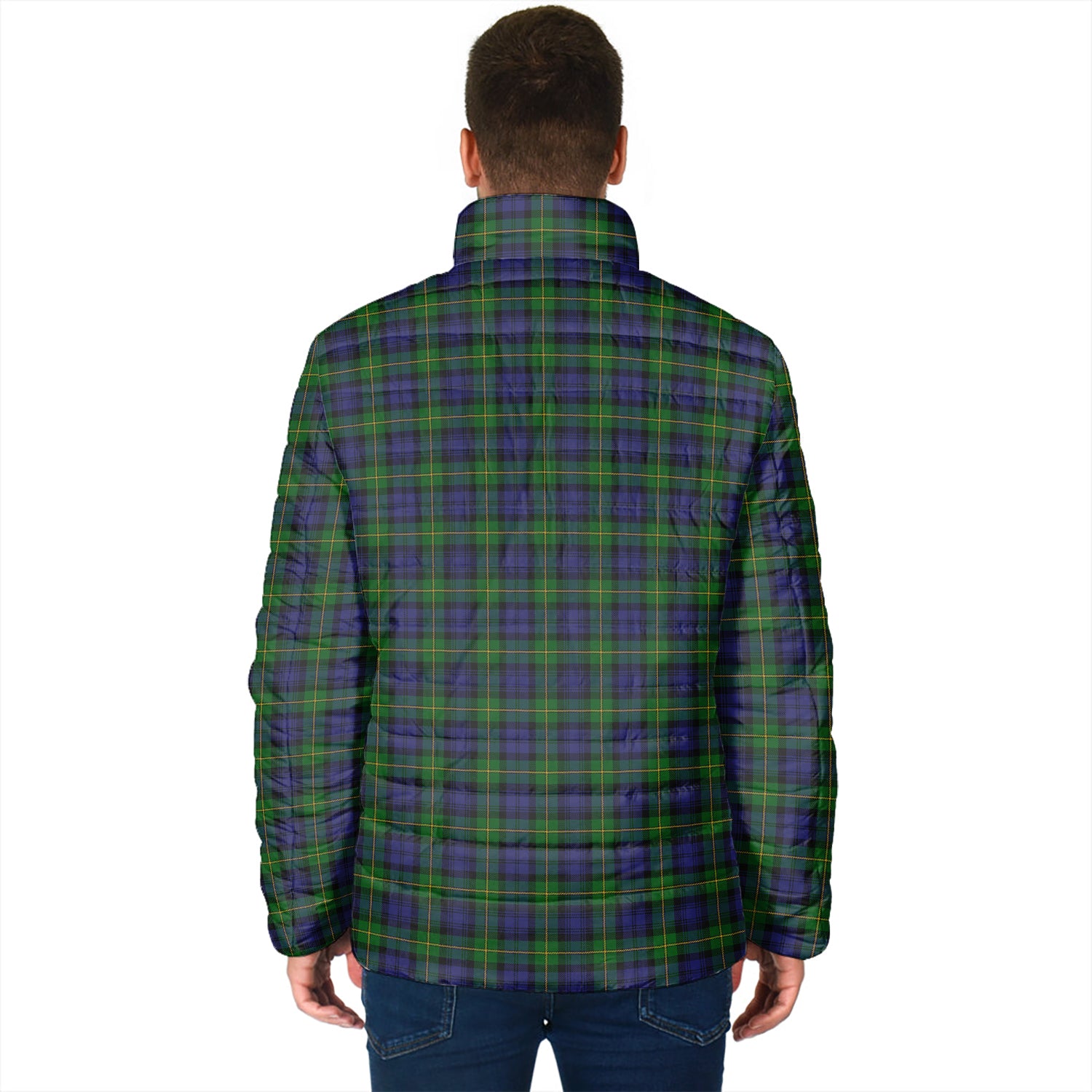 Gordon Tartan Padded Jacket with Family Crest - Tartan Vibes Clothing