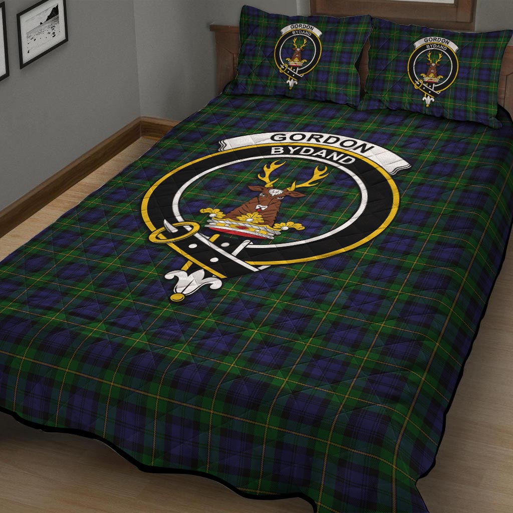 Gordon Tartan Quilt Bed Set with Family Crest - Tartan Vibes Clothing