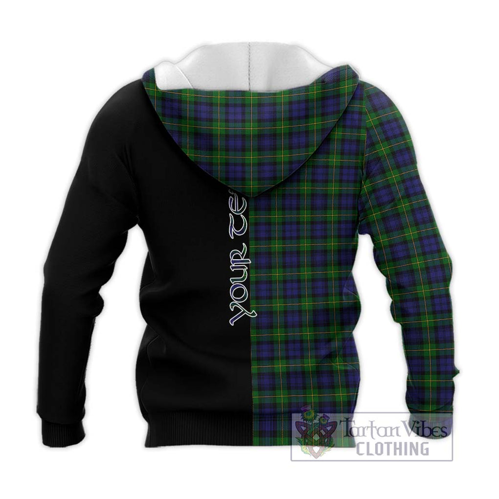 Gordon Tartan Knitted Hoodie with Family Crest and Half Of Me Style - Tartanvibesclothing Shop