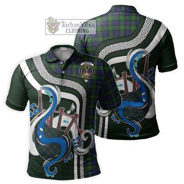 Gordon Tartan Polo Shirt with Epic Bagpipe Style