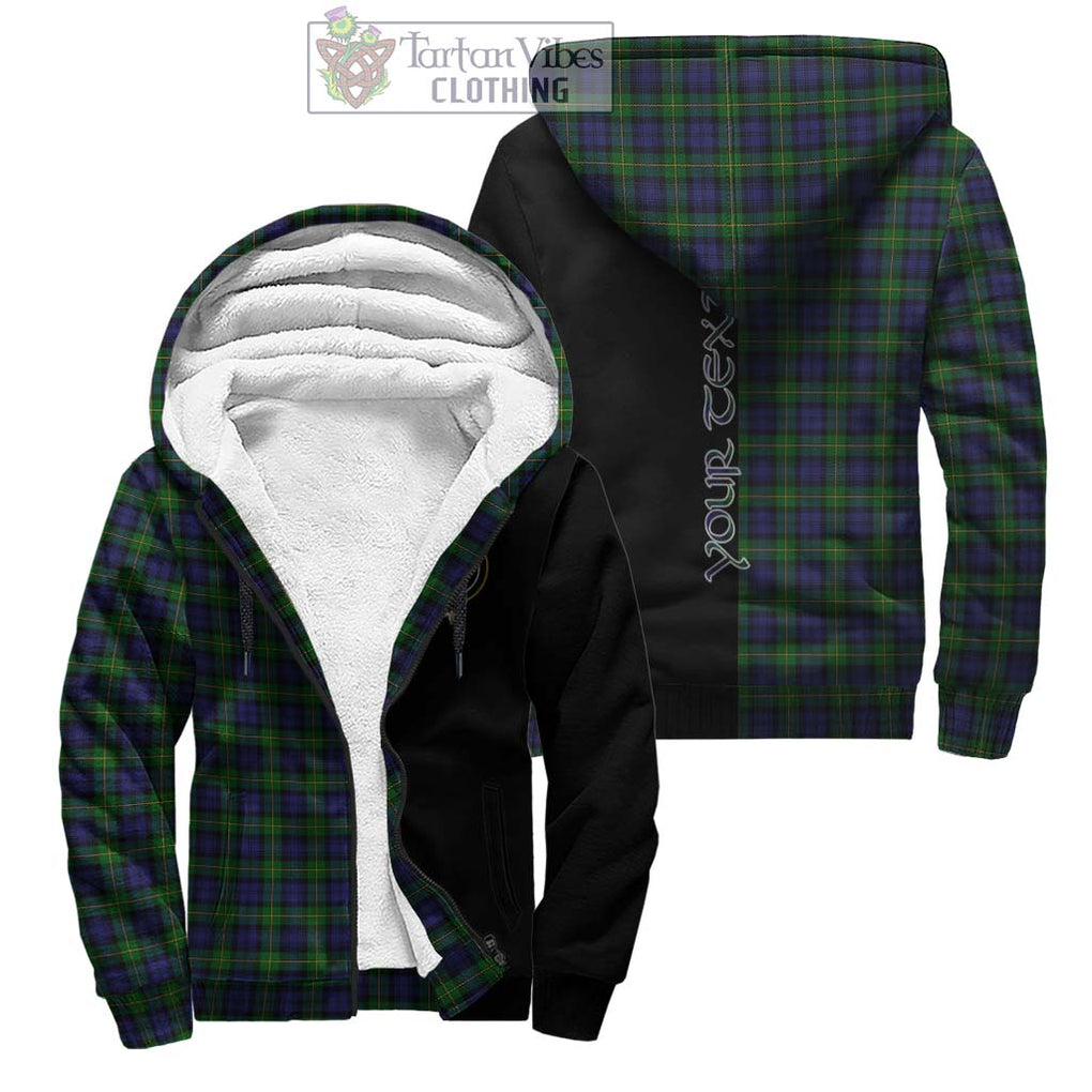 Gordon Tartan Sherpa Hoodie with Family Crest and Half Of Me Style Unisex - Tartanvibesclothing Shop