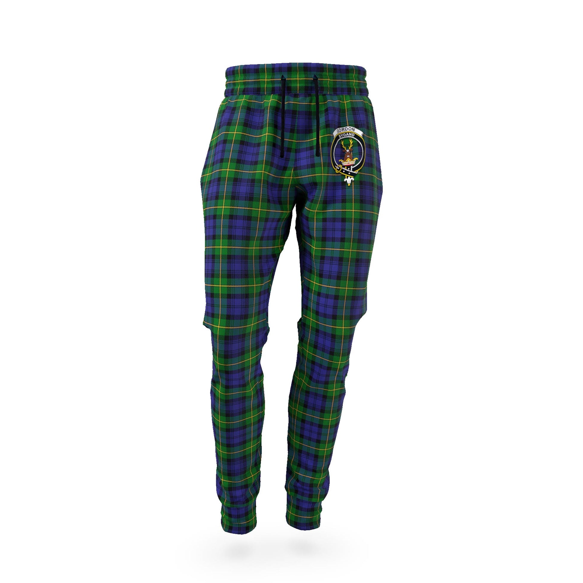 Gordon Tartan Joggers Pants with Family Crest - Tartan Vibes Clothing