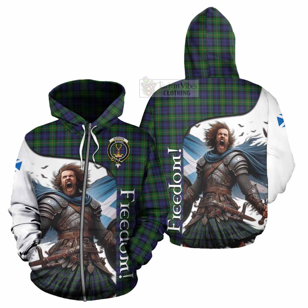 Tartan Vibes Clothing Gordon Crest Tartan Hoodie Inspired by the Freedom of Scottish Warrior