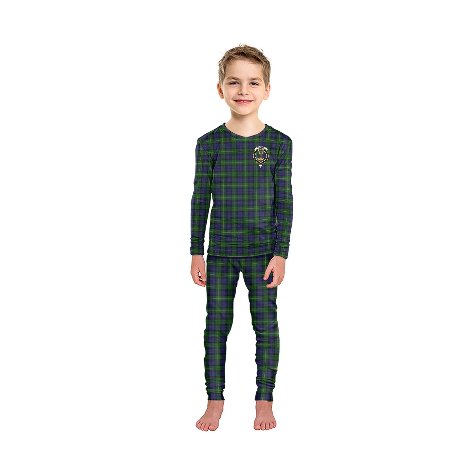 Gordon Tartan Pajamas Family Set with Family Crest - Tartan Vibes Clothing