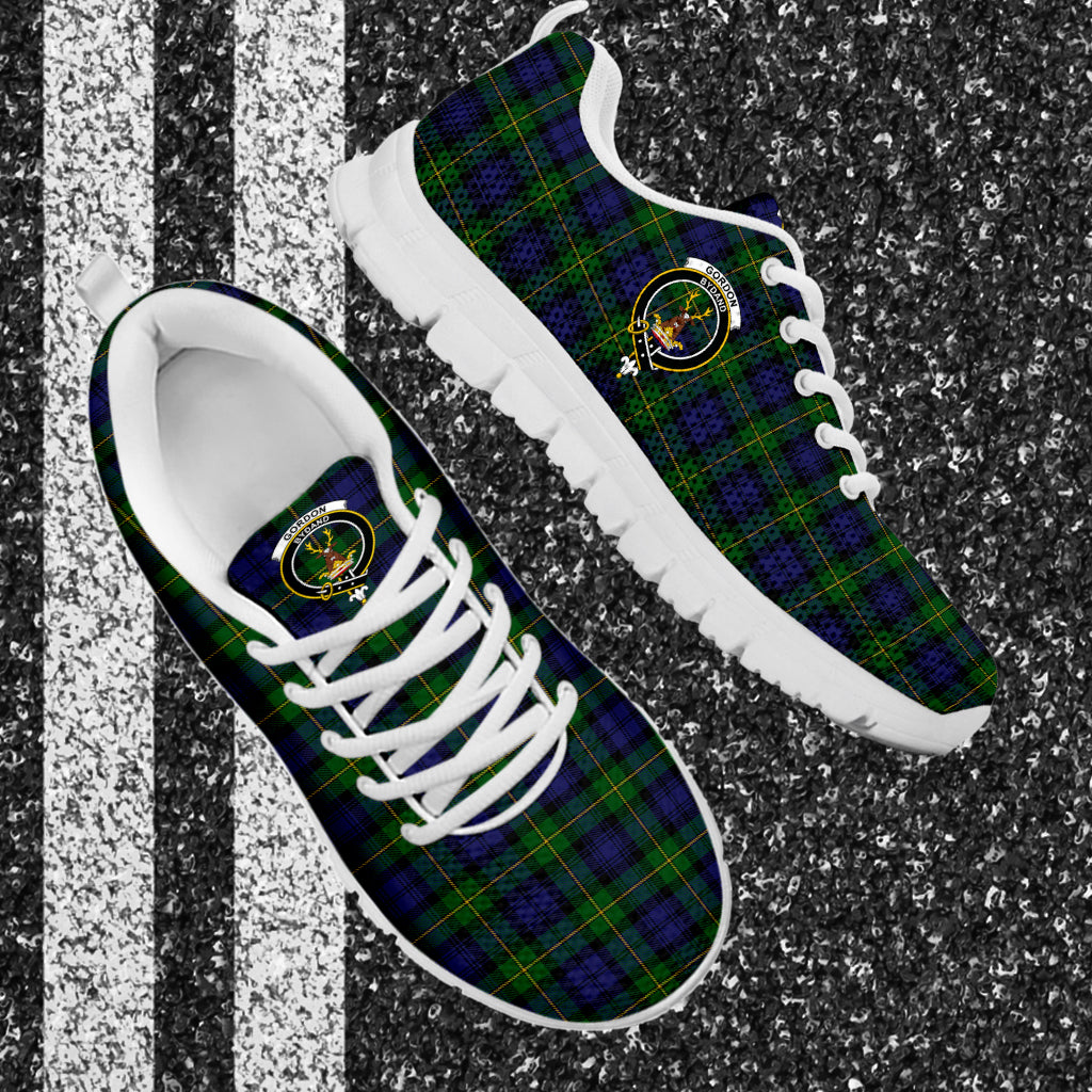 Gordon Tartan Sneakers with Family Crest - Tartan Vibes Clothing