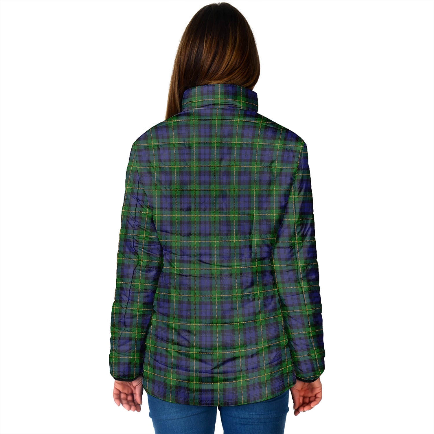 Gordon Tartan Padded Jacket with Family Crest - Tartan Vibes Clothing