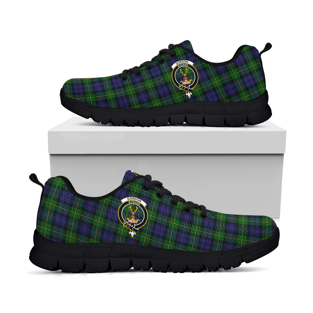 Gordon Tartan Sneakers with Family Crest - Tartan Vibes Clothing