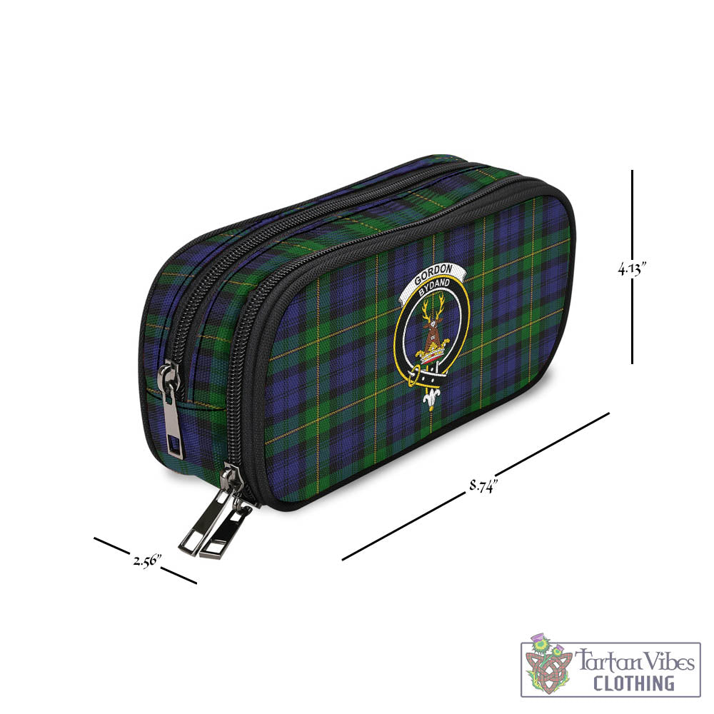 Tartan Vibes Clothing Gordon Tartan Pen and Pencil Case with Family Crest