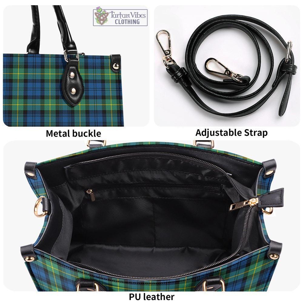 Tartan Vibes Clothing Gordon Ancient Tartan Luxury Leather Handbags