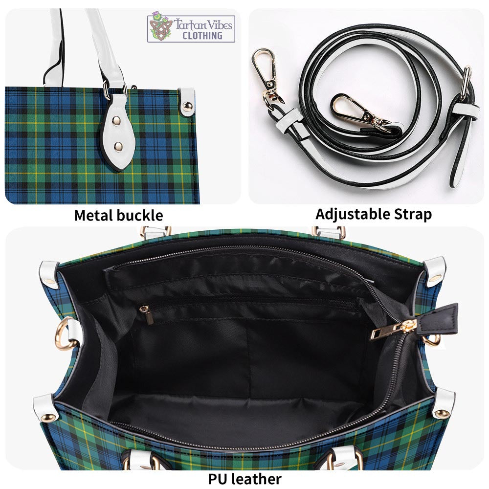 Tartan Vibes Clothing Gordon Ancient Tartan Luxury Leather Handbags