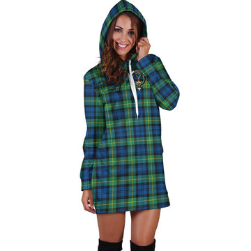 Gordon Ancient Tartan Hoodie Dress with Family Crest