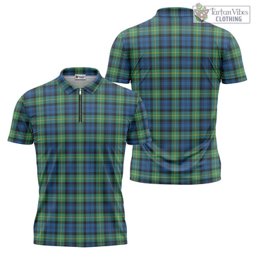 Gordon Ancient Tartan Zipper Polo Shirt