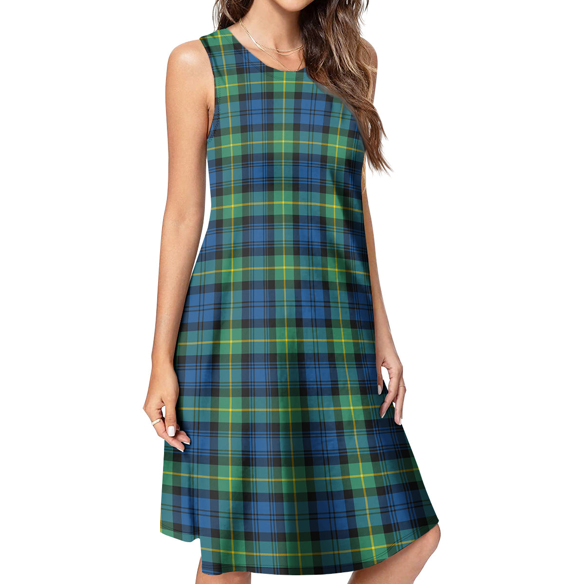 Gordon Ancient Tartan Womens Casual Dresses - Tartanvibesclothing