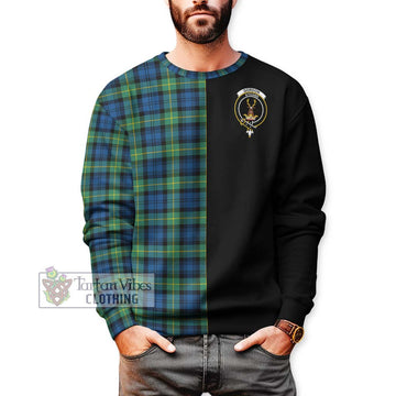 Gordon Ancient Tartan Sweatshirt with Family Crest and Half Of Me Style