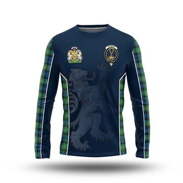 Gordon Ancient Tartan Long Sleeve T-Shirt with Family Crest and Lion Rampant Vibes Sport Style