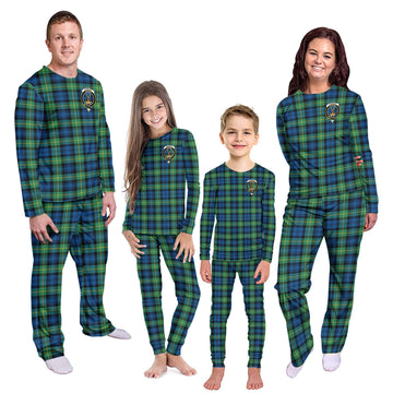 Gordon Ancient Tartan Pajamas Family Set with Family Crest