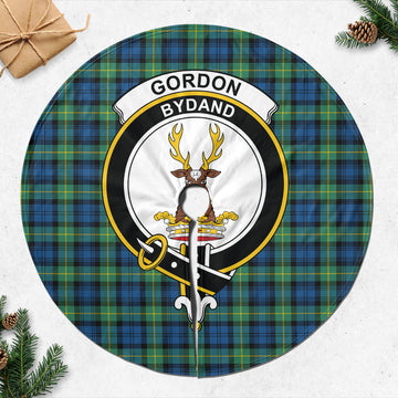 Gordon Ancient Tartan Christmas Tree Skirt with Family Crest