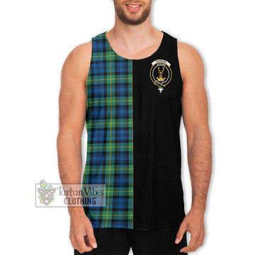 Gordon Ancient Tartan Men's Tank Top with Family Crest and Half Of Me Style