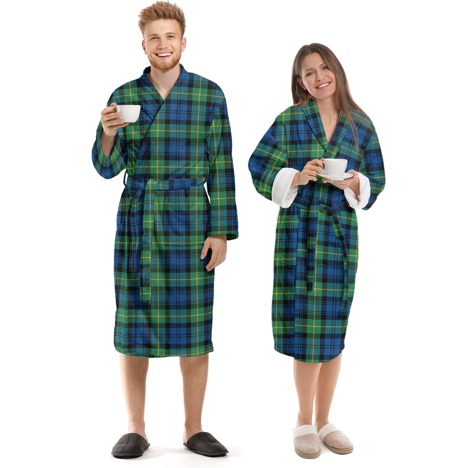 Gordon Ancient Tartan Bathrobe Unisex S - Tartan Vibes Clothing