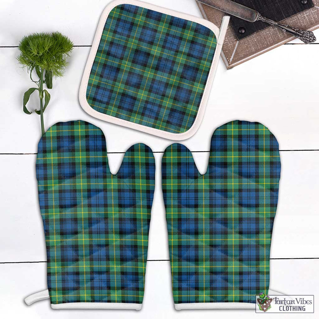 Gordon Ancient Tartan Combo Oven Mitt & Pot-Holder Combo 1 Oven Mitt & 1 Pot-Holder White - Tartan Vibes Clothing