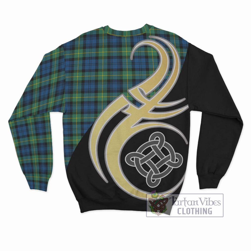 Gordon Ancient Tartan Sweatshirt with Family Crest and Celtic Symbol Style - Tartan Vibes Clothing