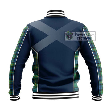 Gordon Ancient Tartan Baseball Jacket with Family Crest and Lion Rampant Vibes Sport Style