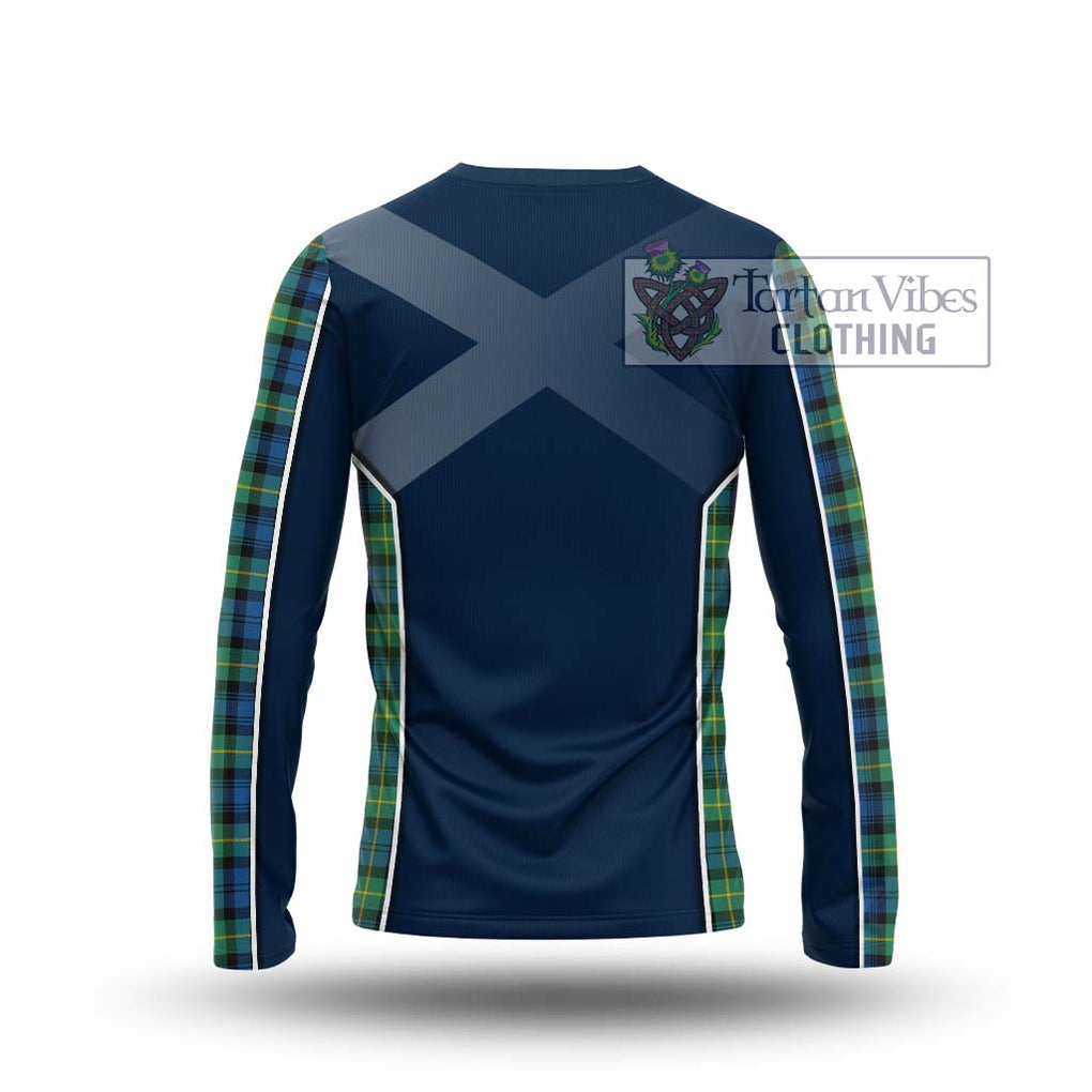 Gordon Ancient Tartan Long Sleeve T-Shirt with Family Crest and Lion Rampant Vibes Sport Style - Tartan Vibes Clothing