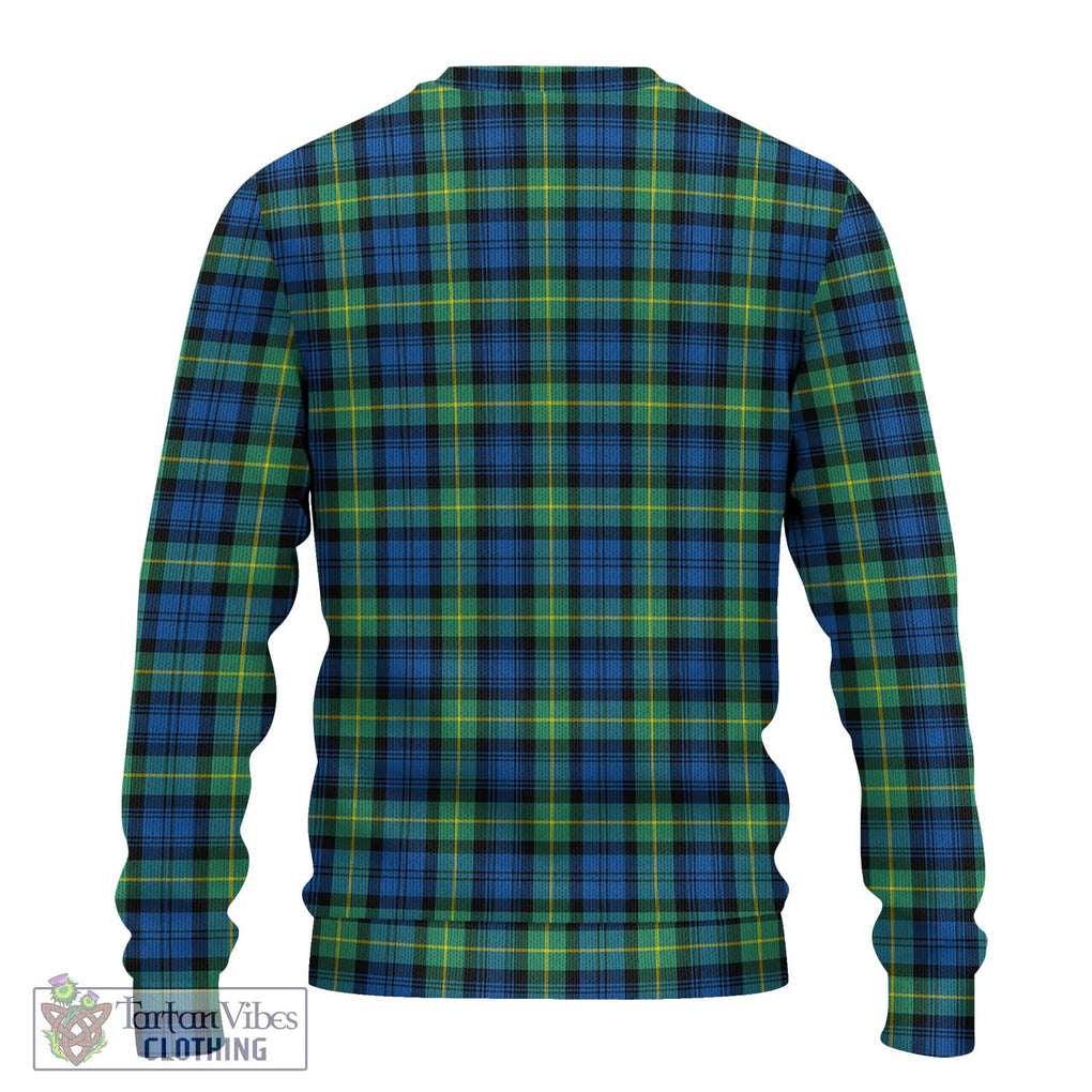 Gordon Ancient Tartan Knitted Sweater with Family Crest DNA In Me Style - Tartanvibesclothing Shop