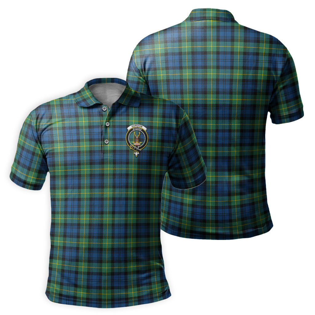 Gordon Ancient Tartan Men's Polo Shirt with Family Crest - Tartan Vibes Clothing