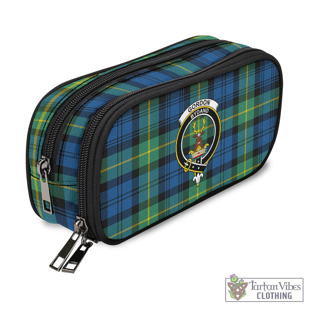 Tartan Vibes Clothing Gordon Ancient Tartan Pen and Pencil Case with Family Crest