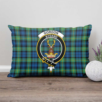 Gordon Ancient Tartan Pillow Cover with Family Crest