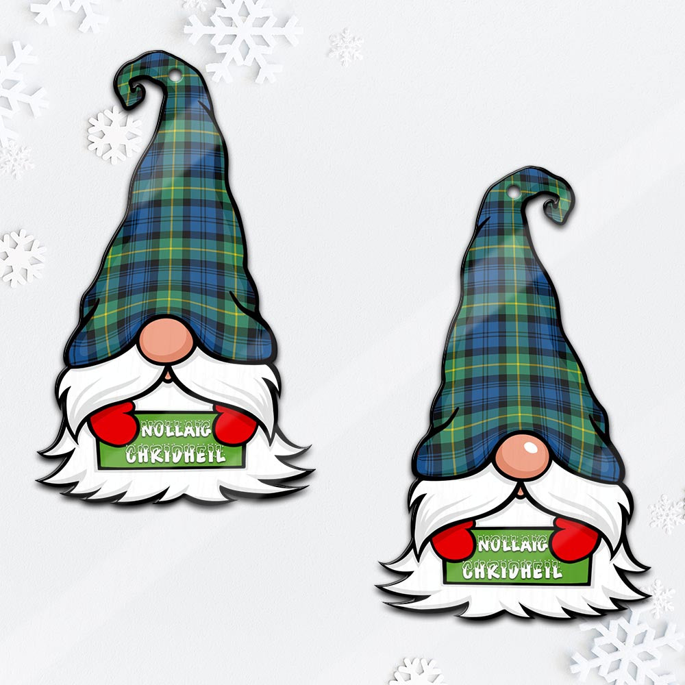 Gordon Ancient Gnome Christmas Ornament with His Tartan Christmas Hat - Tartan Vibes Clothing