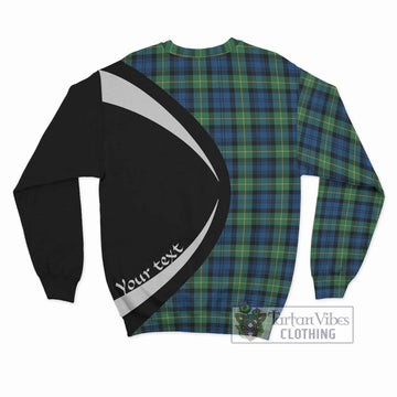 Gordon Ancient Tartan Sweatshirt with Family Crest Circle Style