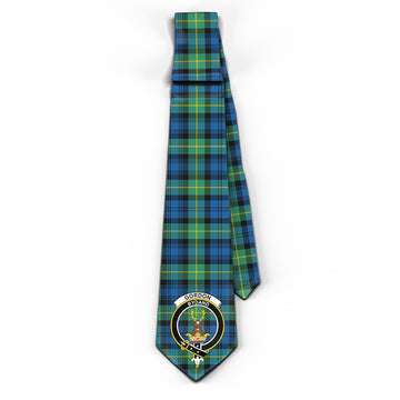 Gordon Ancient Tartan Classic Necktie with Family Crest