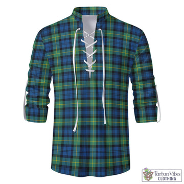 Gordon Ancient Tartan Men's Scottish Traditional Jacobite Ghillie Kilt Shirt