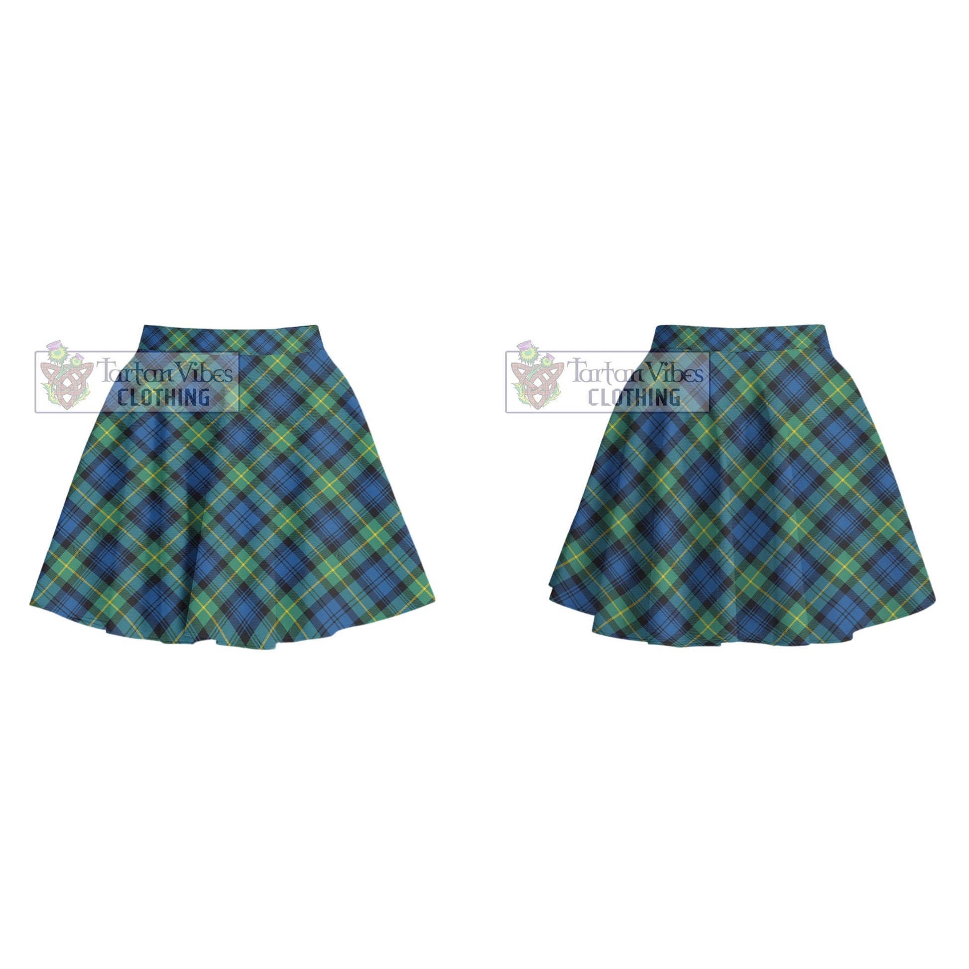 Tartan Vibes Clothing Gordon Ancient Tartan Women's Plated Mini Skirt