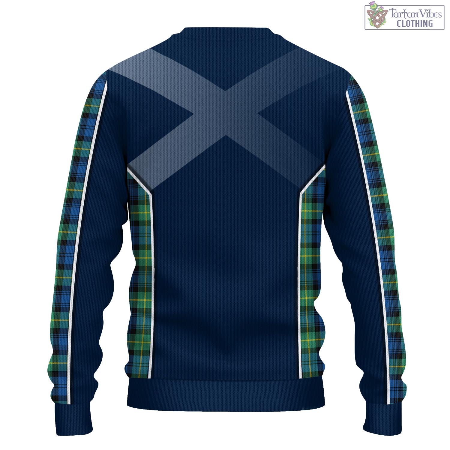 Tartan Vibes Clothing Gordon Ancient Tartan Knitted Sweatshirt with Family Crest and Scottish Thistle Vibes Sport Style