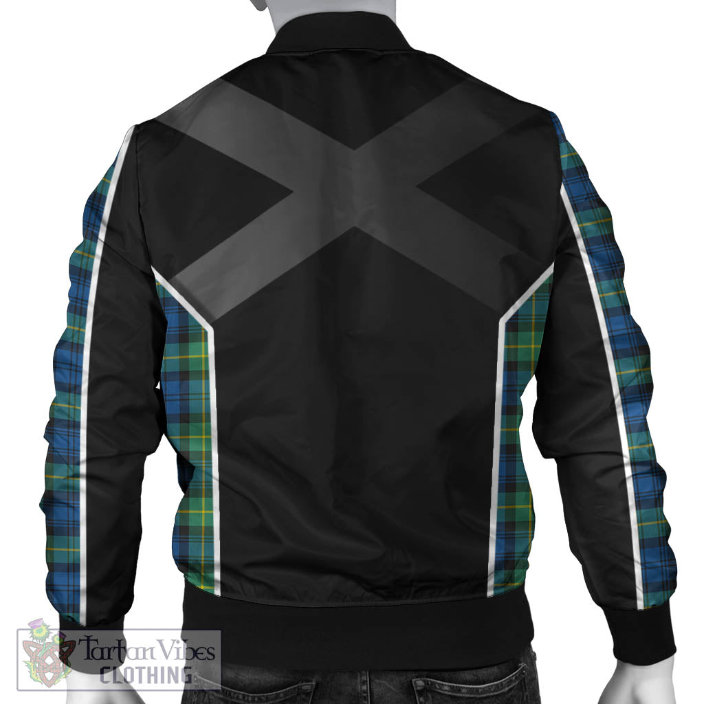 Tartan Vibes Clothing Gordon Ancient Tartan Bomber Jacket with Family Crest and Scottish Thistle Vibes Sport Style