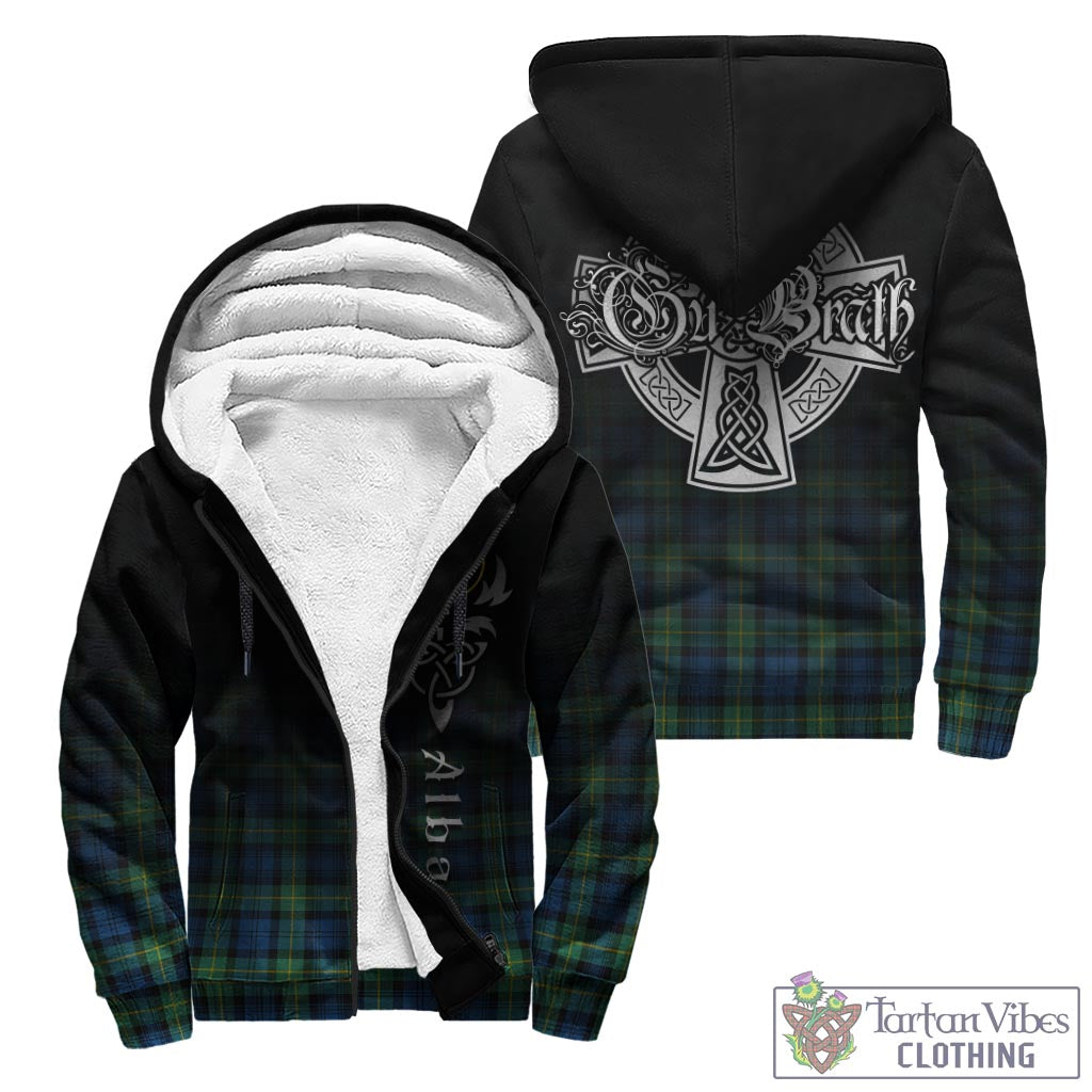 Tartan Vibes Clothing Gordon Ancient Tartan Sherpa Hoodie Featuring Alba Gu Brath Family Crest Celtic Inspired