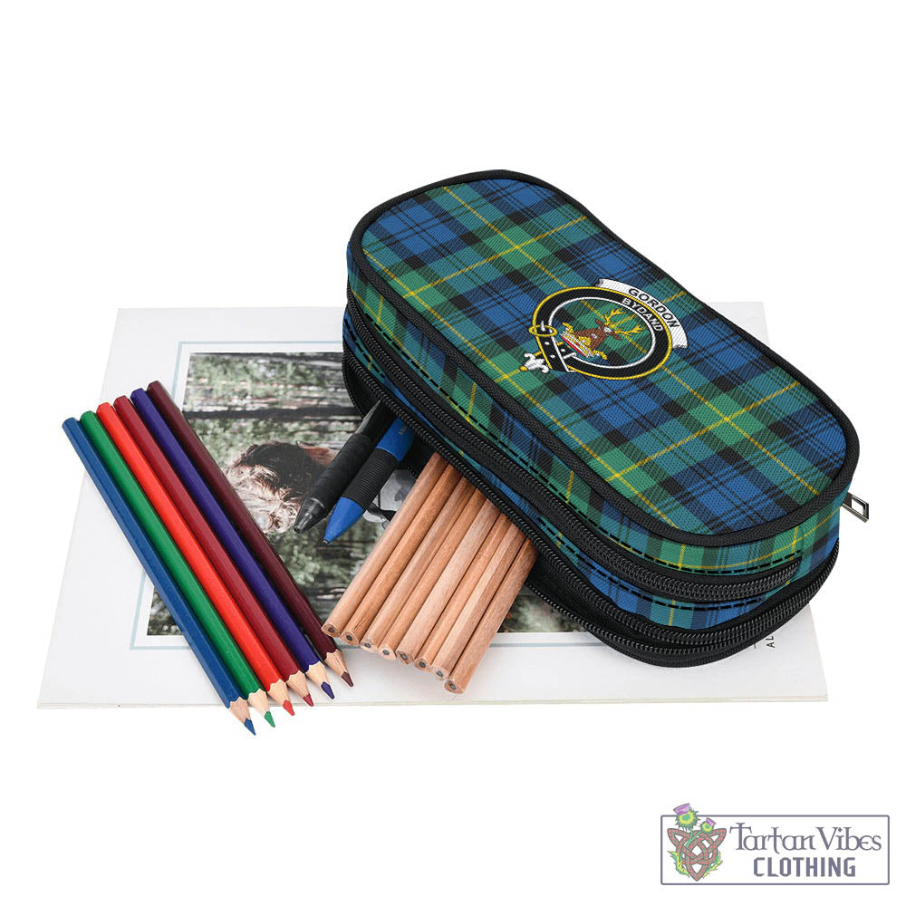 Tartan Vibes Clothing Gordon Ancient Tartan Pen and Pencil Case with Family Crest