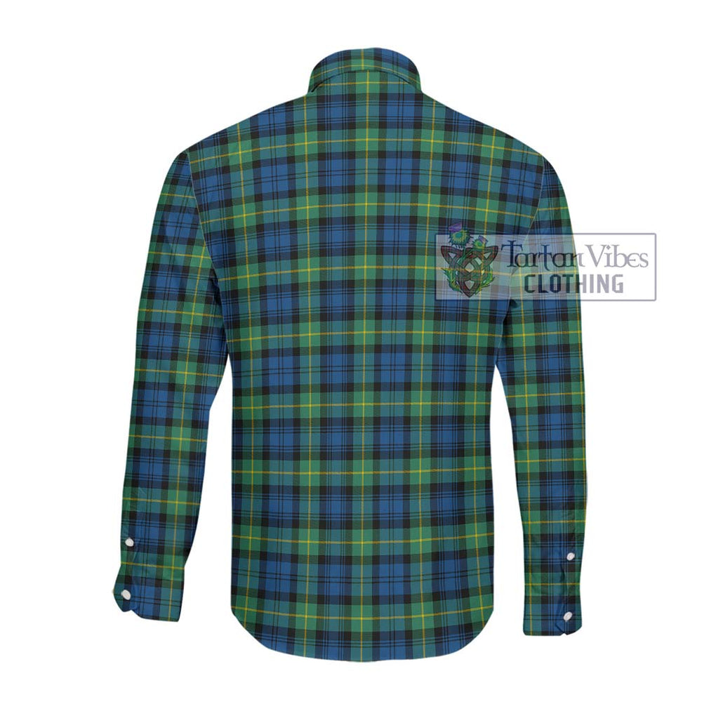 Gordon Ancient Tartan Long Sleeve Button Shirt with Family Crest DNA In Me Style - Tartanvibesclothing Shop