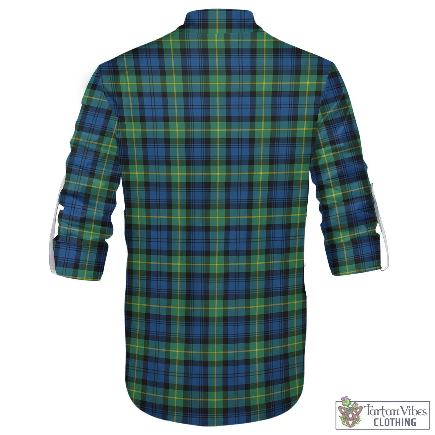 Tartan Vibes Clothing Gordon Ancient Tartan Men's Scottish Traditional Jacobite Ghillie Kilt Shirt