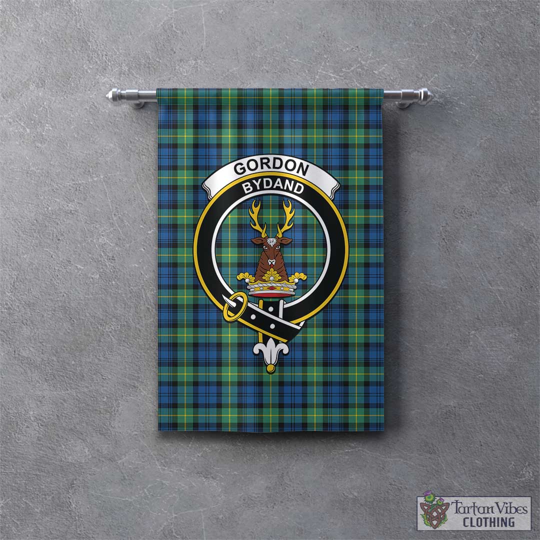 Tartan Vibes Clothing Gordon Ancient Tartan Gonfalon, Tartan Banner with Family Crest