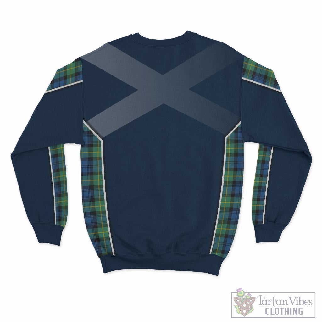 Tartan Vibes Clothing Gordon Ancient Tartan Sweatshirt with Family Crest and Scottish Thistle Vibes Sport Style