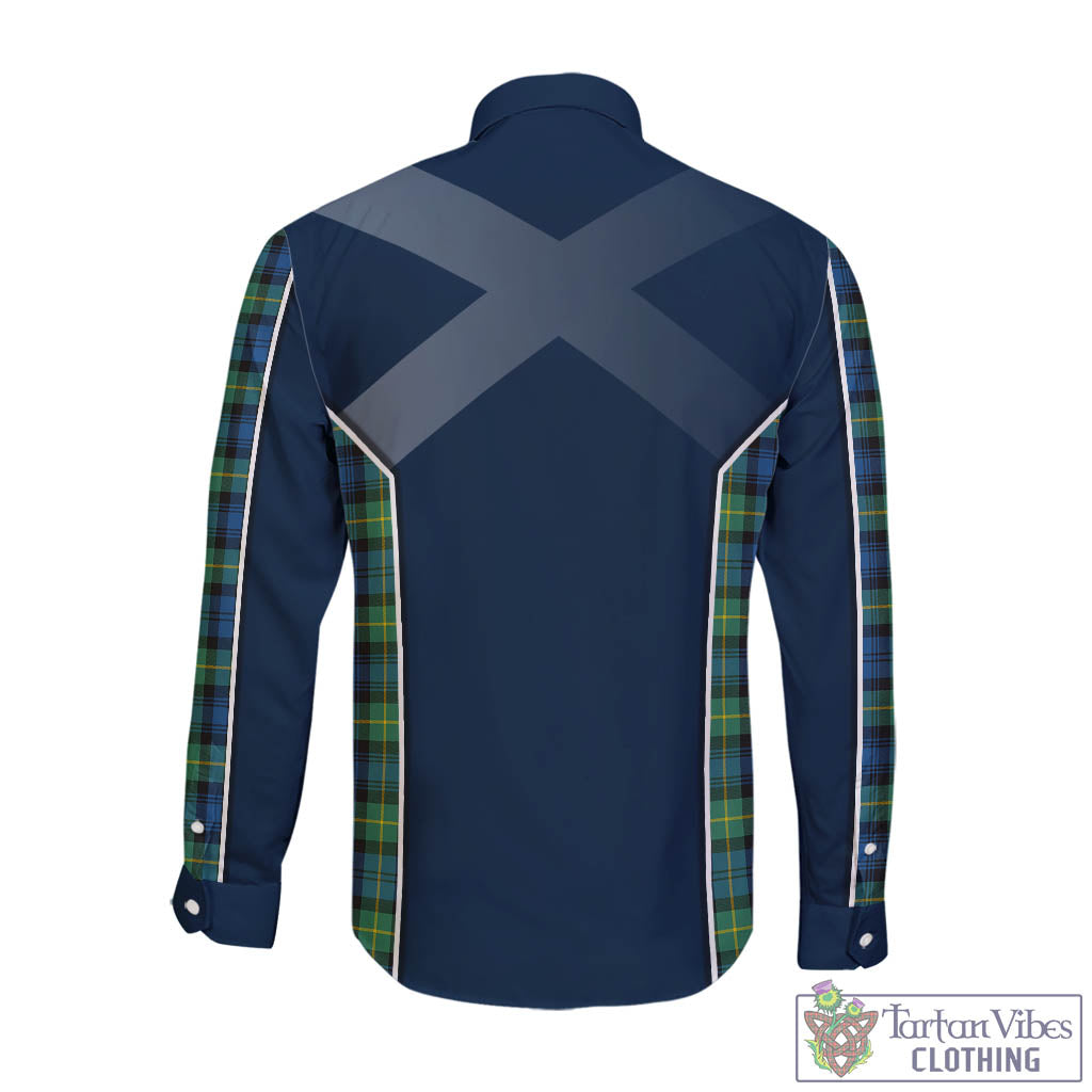 Tartan Vibes Clothing Gordon Ancient Tartan Long Sleeve Button Up Shirt with Family Crest and Lion Rampant Vibes Sport Style