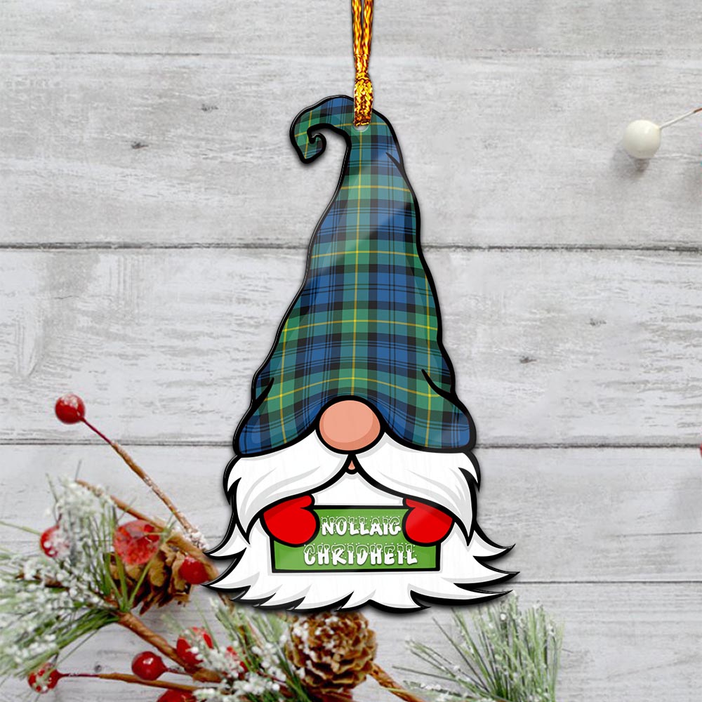 Gordon Ancient Gnome Christmas Ornament with His Tartan Christmas Hat - Tartan Vibes Clothing