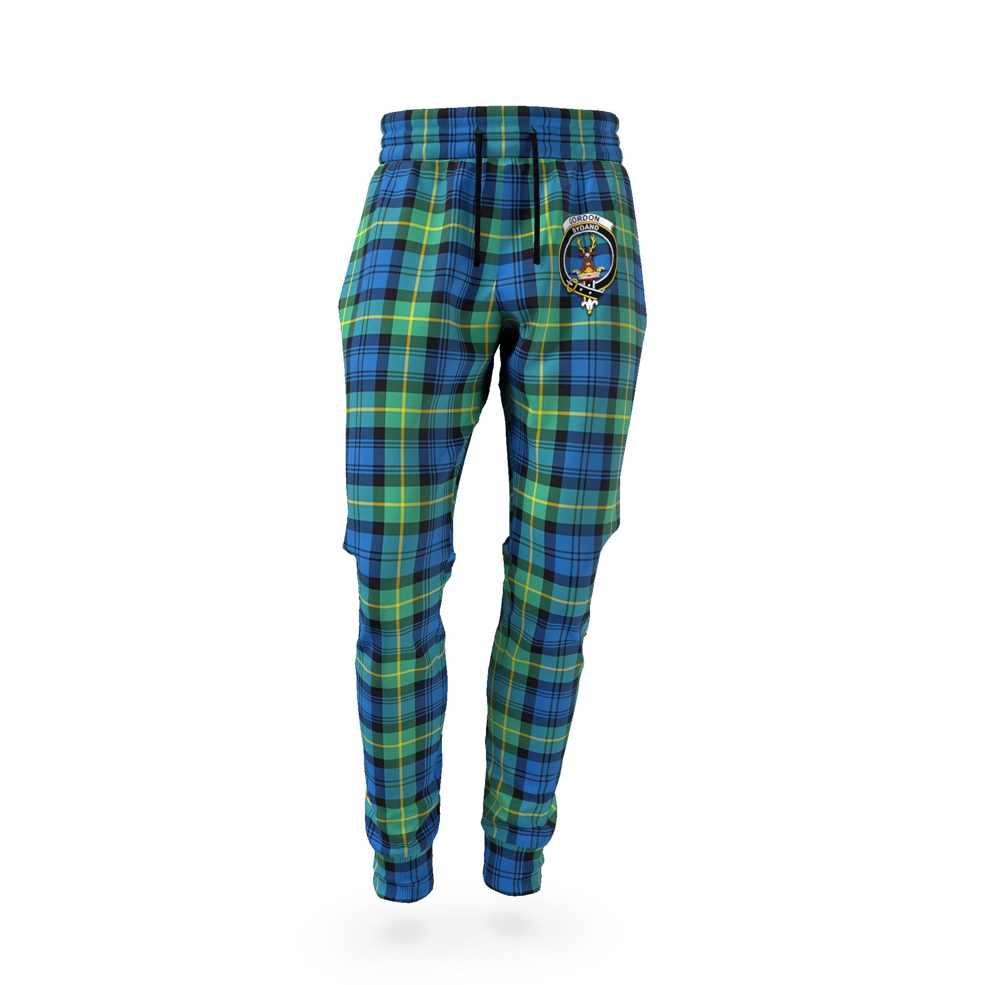 Gordon Ancient Tartan Joggers Pants with Family Crest - Tartan Vibes Clothing