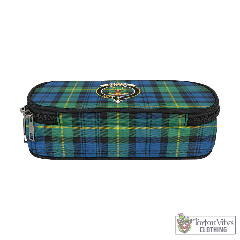 Tartan Vibes Clothing Gordon Ancient Tartan Pen and Pencil Case with Family Crest