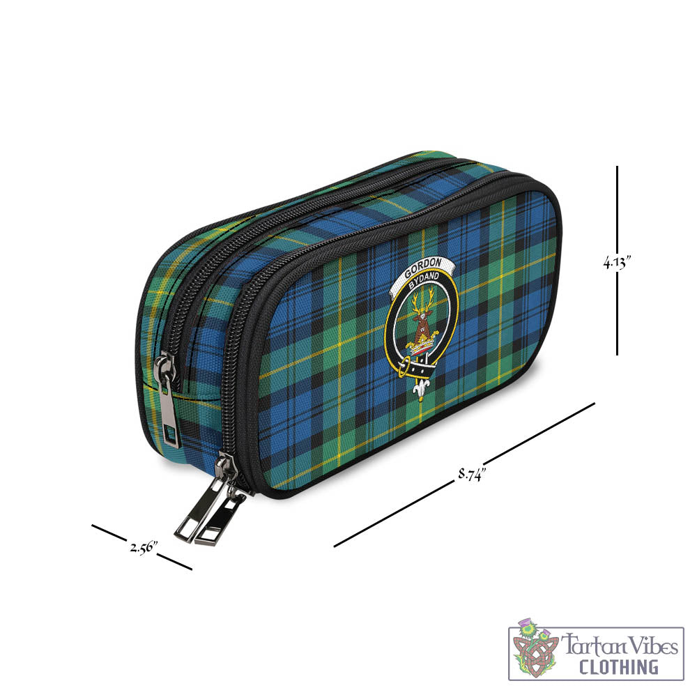 Tartan Vibes Clothing Gordon Ancient Tartan Pen and Pencil Case with Family Crest